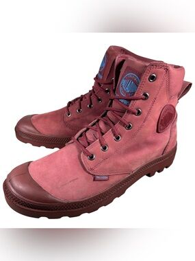 Palladium Pampa Cuff WP Size 9 M/10.5 W Pomegranate/Diva Blue Waterproof Boots